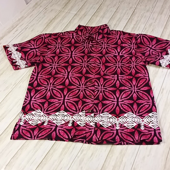 Tanoa Other - Tanoa Hawaiian Casual Button Up Shirt Men's Size L